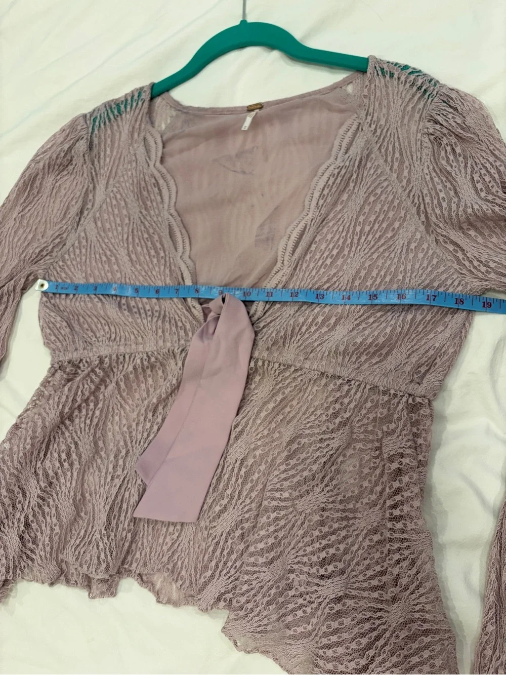 Free People lilac purple Lace Tie-Front Tunic M women’s